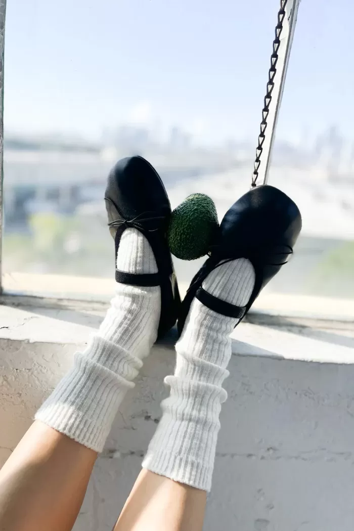 Clearance Le Bon Shoppe Cottage Socks - White Linen