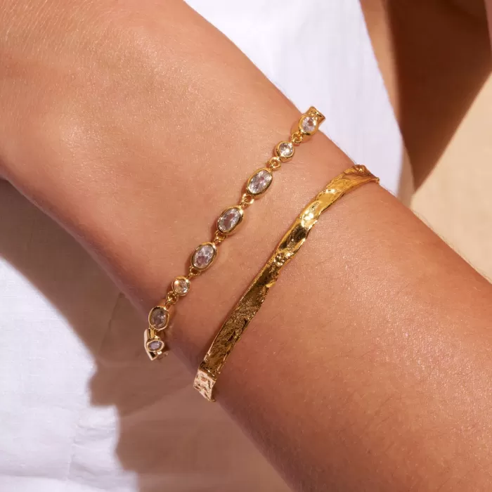 Online Arms of Eve Isadora Gold Bracelet - Stone