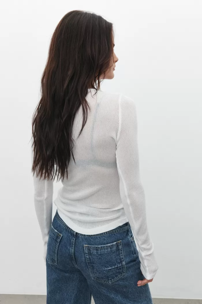 xavier_button_top__white_3-1.webp Best Sale Bayse Brand Xavier Button Top - White